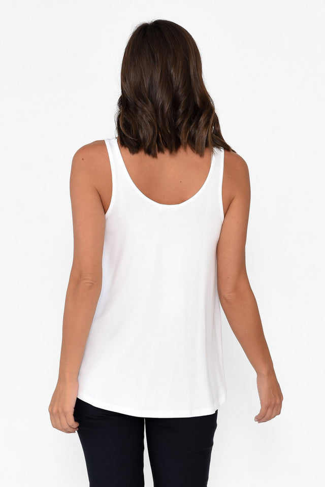 White Bamboo Relaxed Singlet image 4