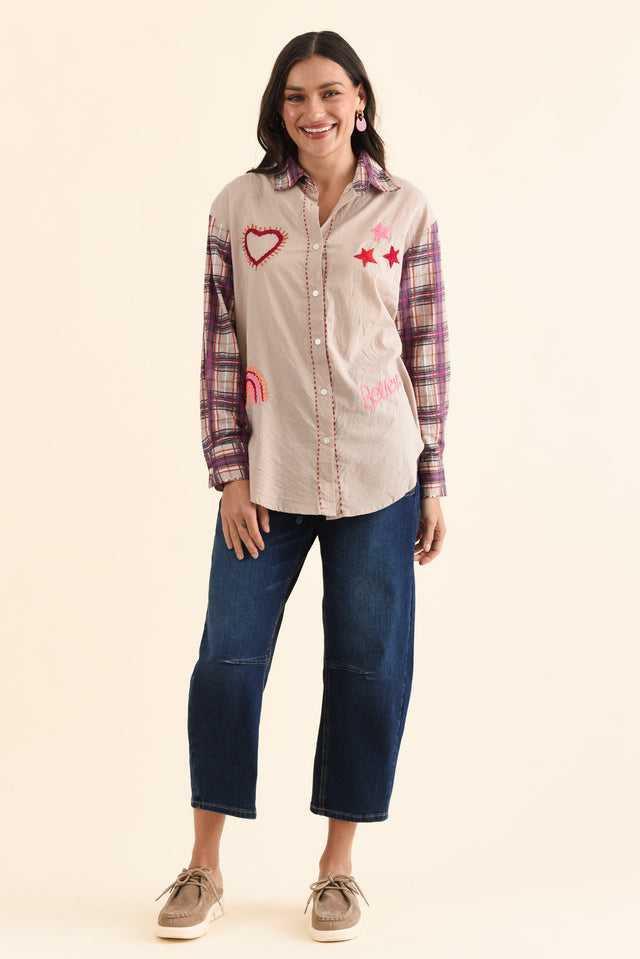 Woods Purple Whimsy Cotton Embroidered Shirt image 6