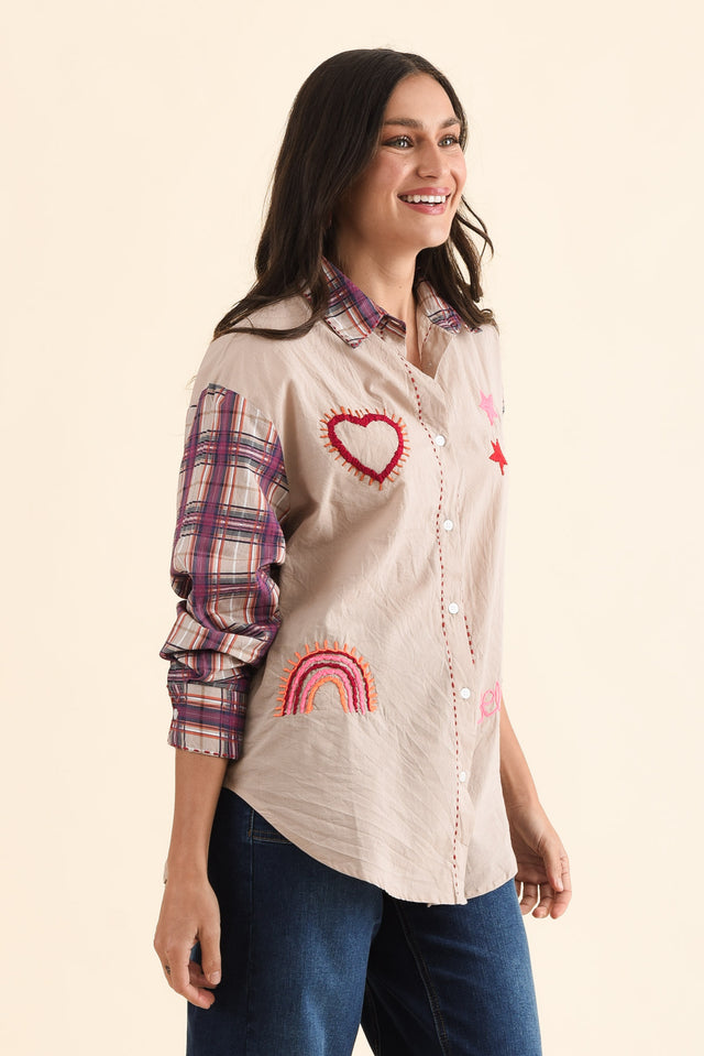 Woods Purple Whimsy Cotton Embroidered Shirt image 3