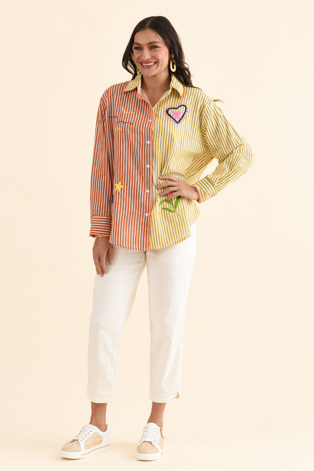 Woods Yellow Summer Cotton Embroidered Shirt banner image