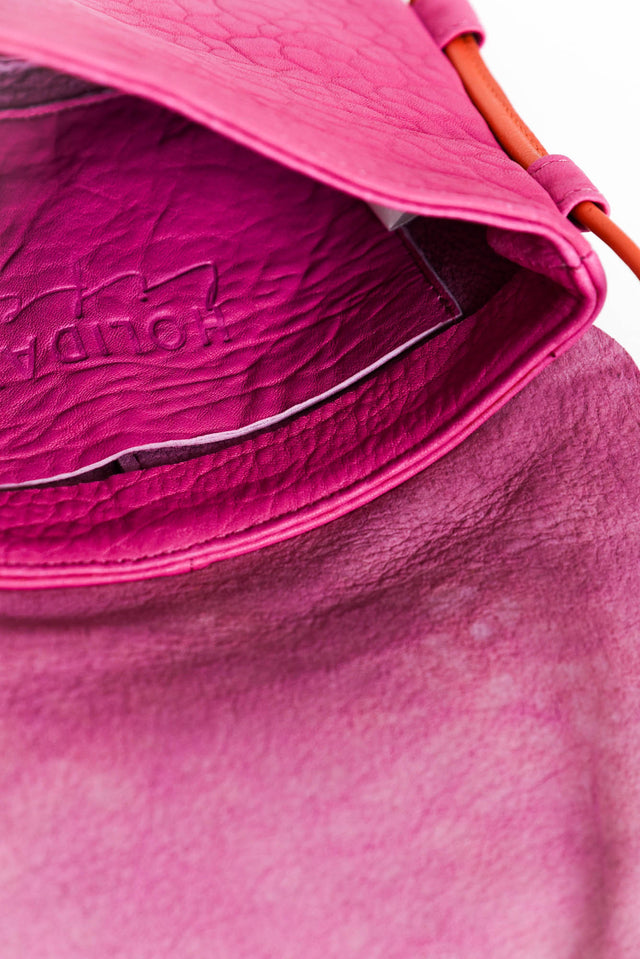 Xaden Hot Pink Leather Shoulder Bag