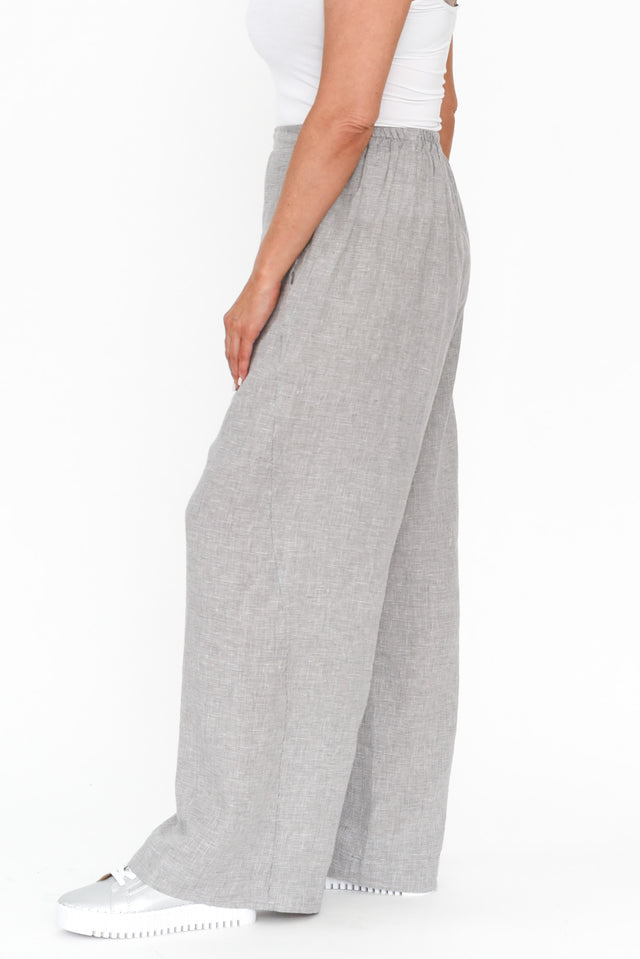 Xandra Grey Linen Pocket Pants image 5