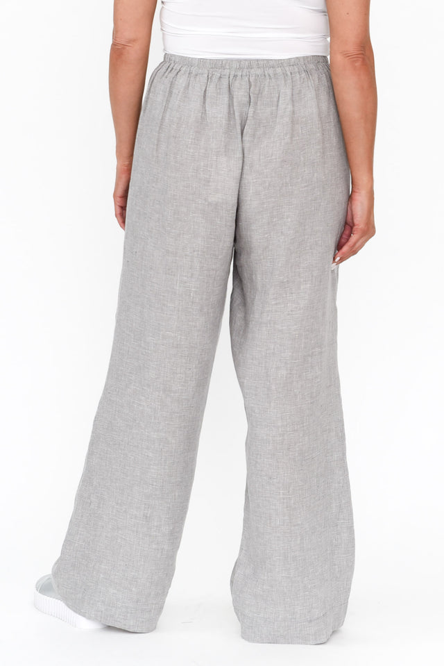 Xandra Grey Linen Pocket Pants image 6