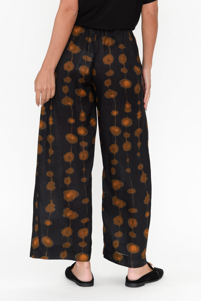 Xandra Rust Spot Linen Pocket Pants image 5