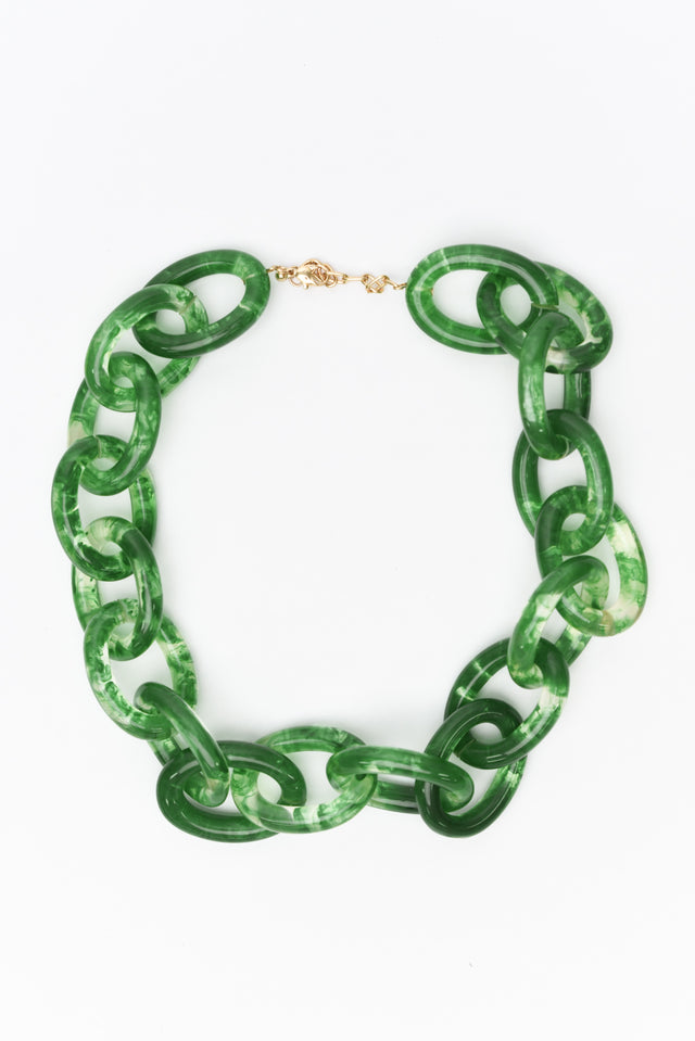 Yuki Green Chain Necklace