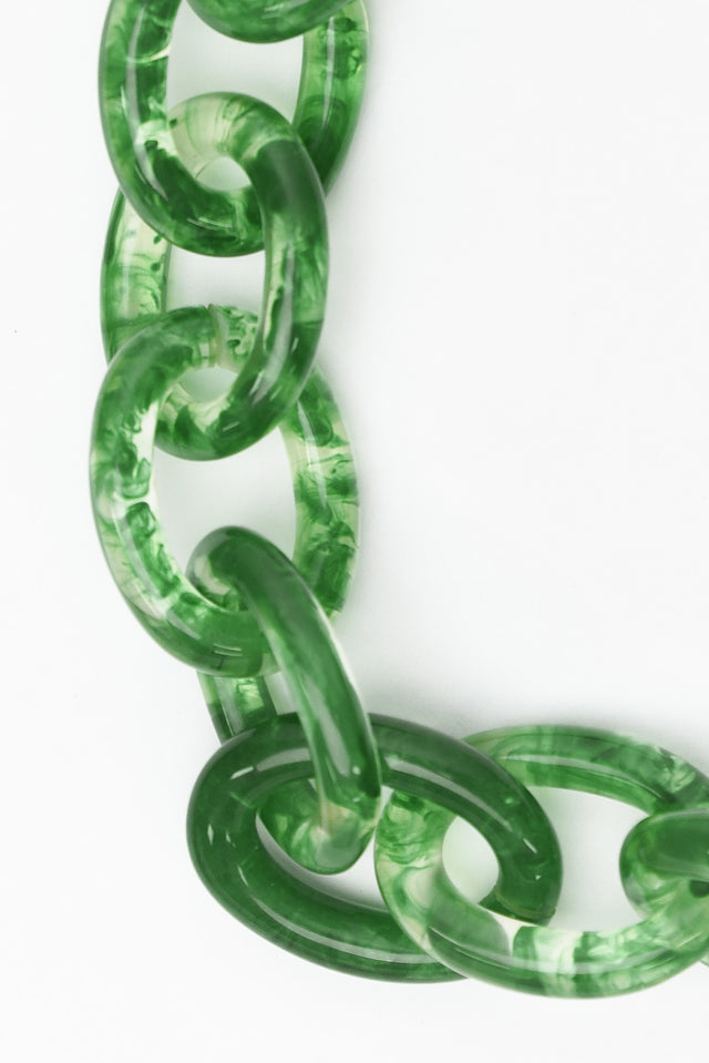 Yuki Green Chain Necklace