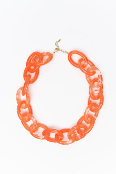 Yuki Orange Chain Necklace