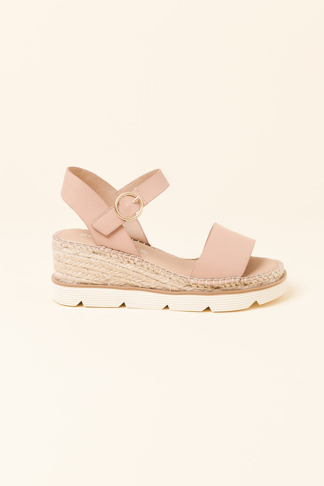 Yvette Blush Leather Wedge image 1