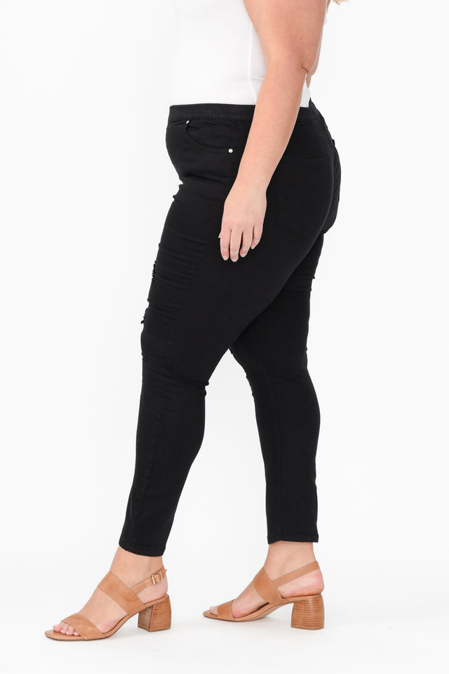 Zadie Distressed Black Stretch Jeans