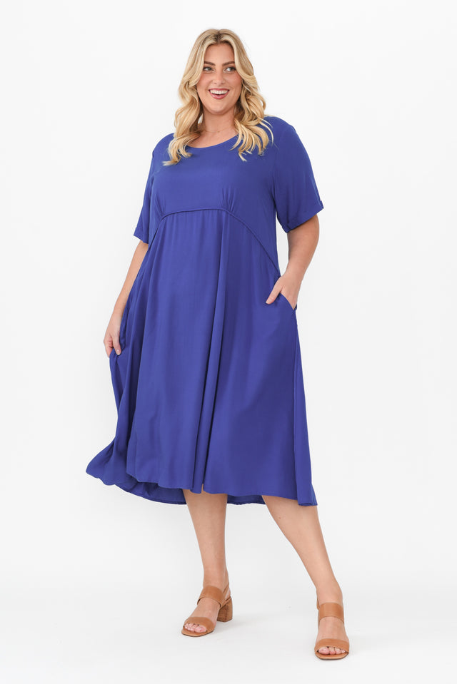 Zaelia Cobalt Crescent Dress