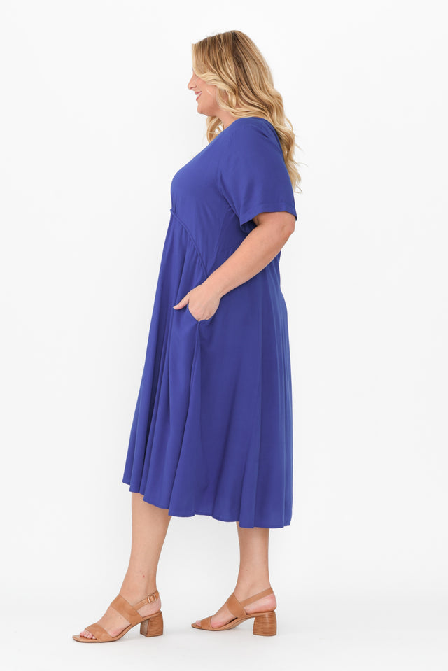 Zaelia Cobalt Crescent Dress