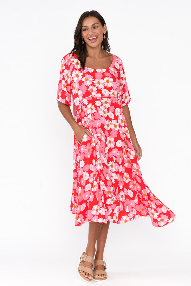 Zaelia Pink Blossom Crescent Dress thumbnail 4