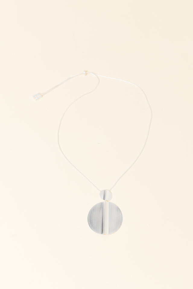 Zarah Silver Disc Necklace