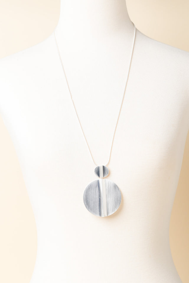 Zarah Silver Disc Necklace