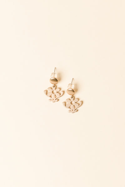 Zeta Gold Daisy Stud Earrings