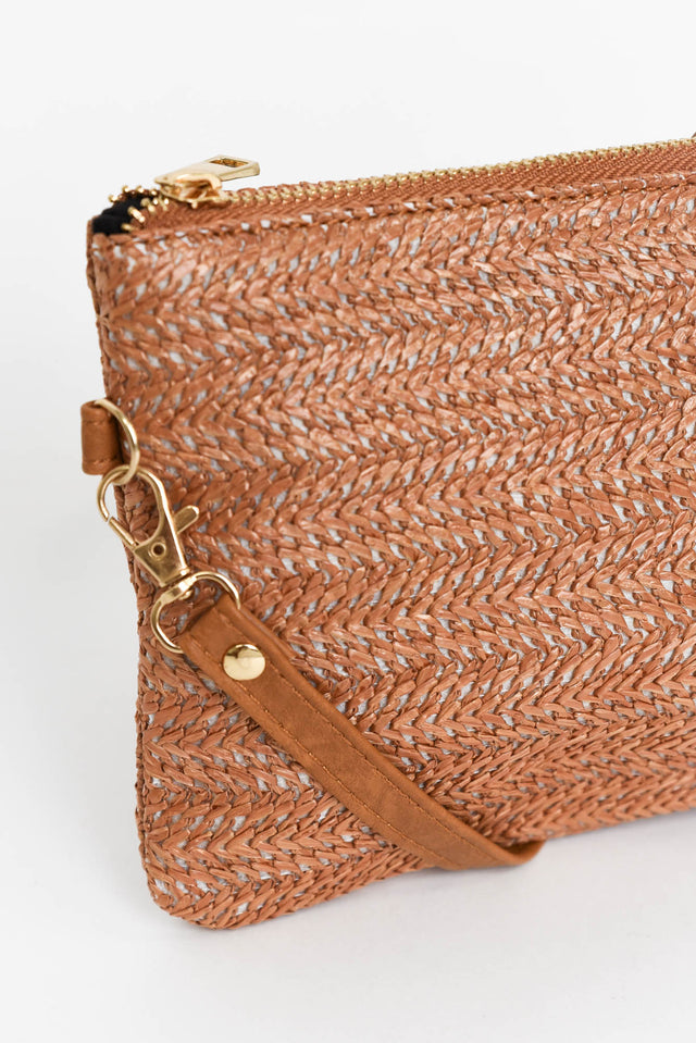 Zila Tan Woven Crossbody Bag image 2