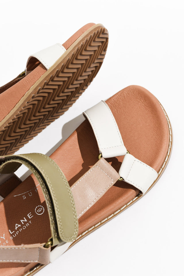 Zulu Taupe Leather Velcro Sandal image 3