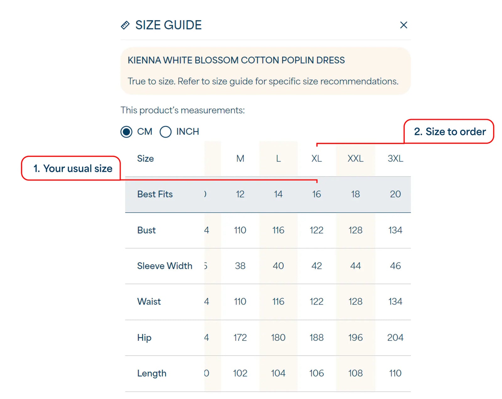 Size Guide - Blue Bungalow AU Size Guide - Blue Bungalow AU