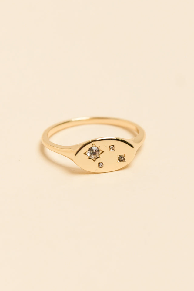 Goodwin Gold Diamante Ring