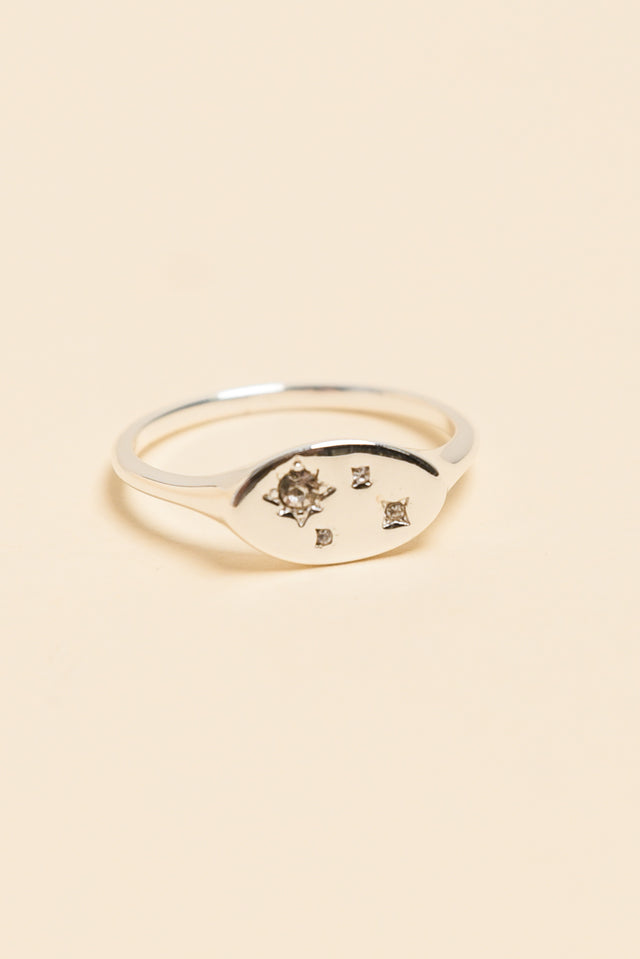 Goodwin Silver Diamante Ring