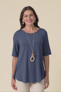 Buttery Blue Half Sleeve Top,Video