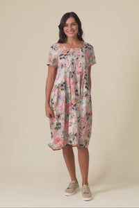 Murano Pink Wildflower Cotton Dress
