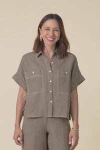 Neesha Mocha Linen Shirt,Video
