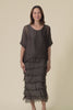 Britt Chocolate Silk Layer Dress,Video