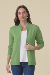 Pacey Green Wool Zip Jacket,Video