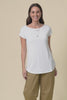 Pia White Bamboo Boatneck Tee,Video