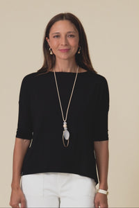 Camila Black Bamboo Top,Video