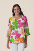Hartley Green Butterfly Linen Blend Top,Video