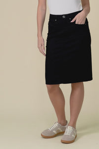 Palin Black Zip Front Skirt,Video