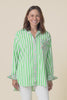 Charleston Green Floral Stripe Cotton Shirt,video