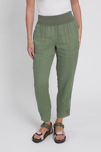 Tatum Khaki Linen Pants,Video