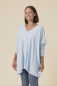 Nastia Light Blue Wool Blend Jumper,Video