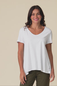 Montreal White Cotton Tee,Video