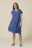 Stassi Indigo Crinkle Cotton Dress,video