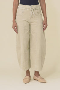 Angela Tan Wide Leg Corduroy Pants,Video
