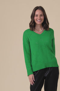 Selene Green Star Cotton Jumper,Video