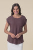 Aiden Chocolate Linen Blend Pocket Top,Video