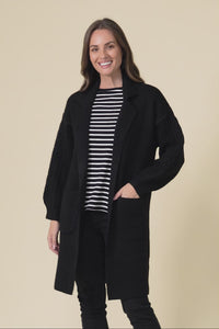 Kayleigh Black Knit Coatigan,Video