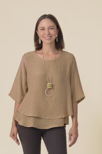 Liora Mocha Layered Top,Video