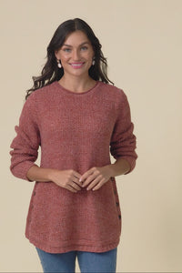 Lucas Rust Knit Button Jumper,Video