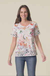 Masie Orange Floral Top,Video