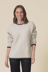 Simba Beige Contrast Knit Jumper,Video
