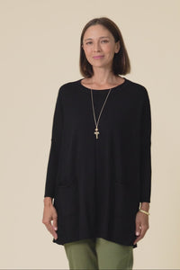 Helsinki Black Knit Pocket Jumper,Video