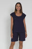 Gabriele Navy Linen Top,Video