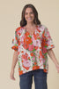 Renee Pink Floral Cotton Blouse,Video