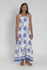 Bateau Blue Palm Linen Dress,Video